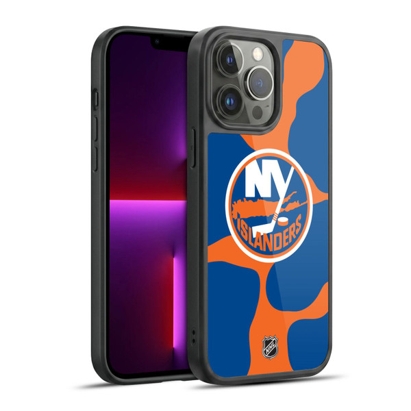 NHL New York Islanders Cow Pattern Gel Armour Case For Apple iPhone 13 Pro Max