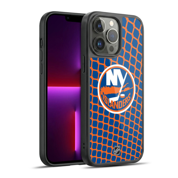 NHL New York Islanders Net Pattern Gel Armour Case For Apple iPhone 13 Pro Max