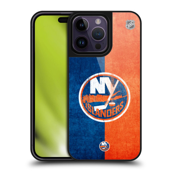 NHL New York Islanders Half Distressed Gel Armour Case For Apple iPhone 14 Pro Max
