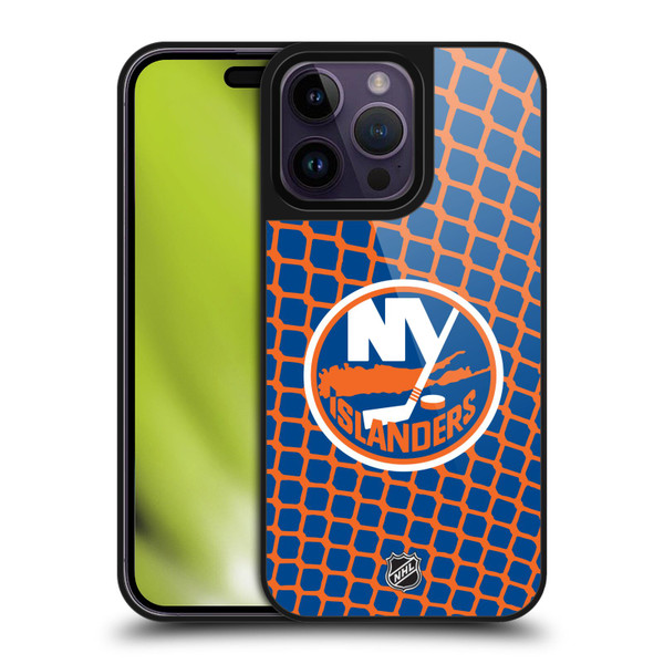 NHL New York Islanders Net Pattern Gel Armour Case For Apple iPhone 14 Pro Max
