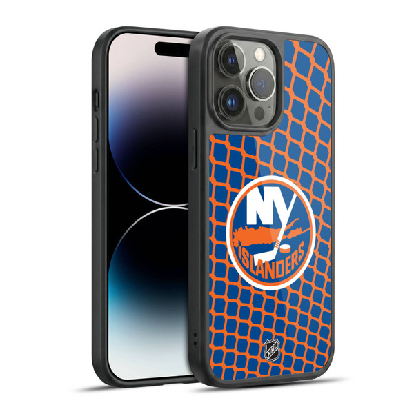NHL New York Islanders Net Pattern Gel Armour Case For Apple iPhone 14 Pro Max