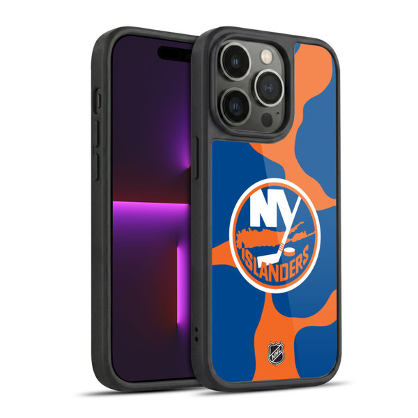 NHL New York Islanders Cow Pattern Gel Armour Case For Apple iPhone 14 Pro