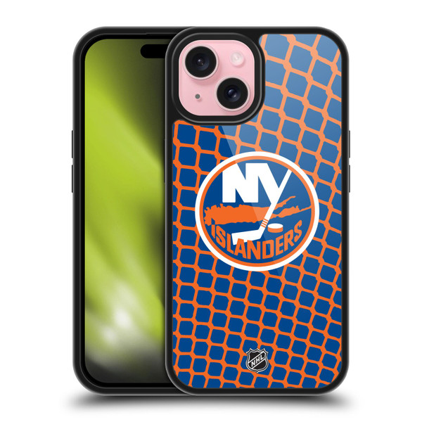 NHL New York Islanders Net Pattern Gel Armour Case For Apple iPhone 15