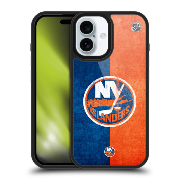 NHL New York Islanders Half Distressed Gel Armour Case For Apple iPhone 16