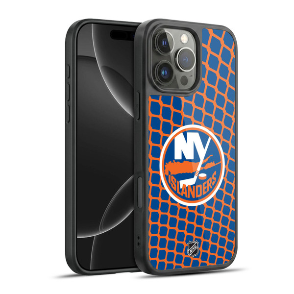NHL New York Islanders Net Pattern Gel Armour Case For Apple iPhone 16 Pro Max