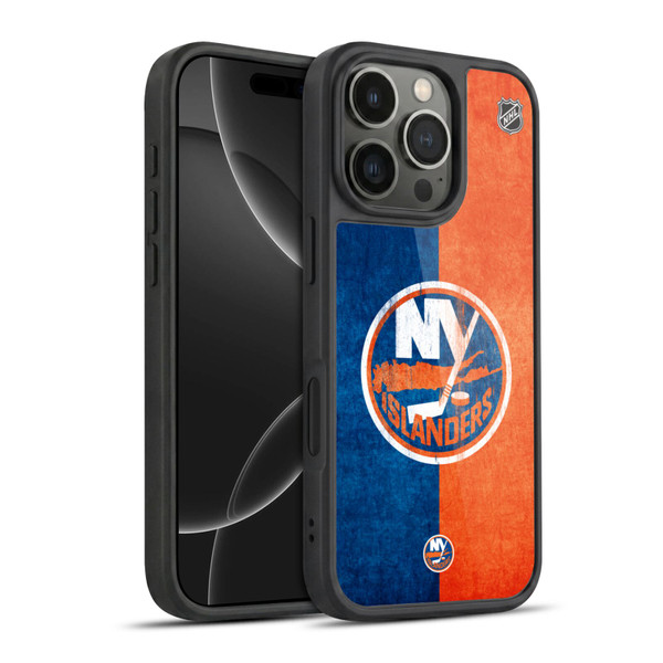 NHL New York Islanders Half Distressed Gel Armour Case For Apple iPhone 16 Pro