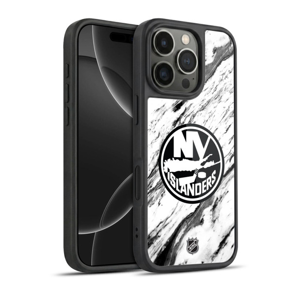 NHL New York Islanders Marble Gel Armour Case For Apple iPhone 16 Pro