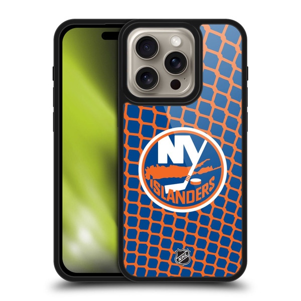 NHL New York Islanders Net Pattern Gel Armour Case For Apple iPhone 16 Pro