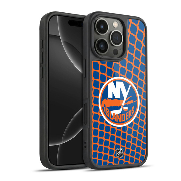 NHL New York Islanders Net Pattern Gel Armour Case For Apple iPhone 16 Pro