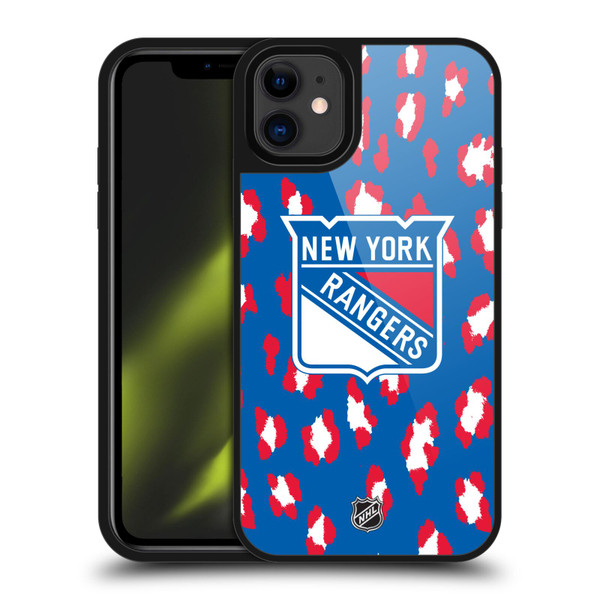NHL New York Rangers Leopard Pattern Gel Armour Case For Apple iPhone 11