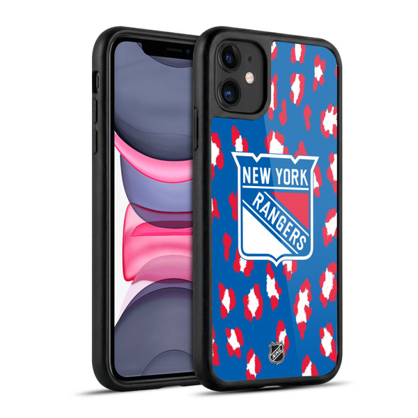 NHL New York Rangers Leopard Pattern Gel Armour Case For Apple iPhone 11