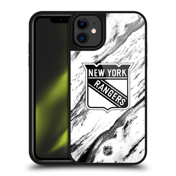 NHL New York Rangers Marble Gel Armour Case For Apple iPhone 11