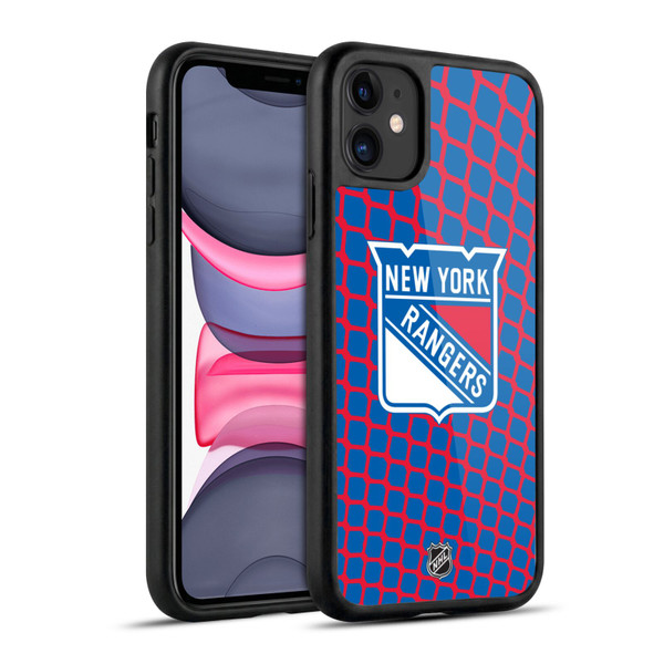 NHL New York Rangers Net Pattern Gel Armour Case For Apple iPhone 11
