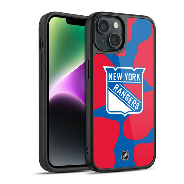 NHL New York Rangers Cow Pattern Gel Armour Case For Apple iPhone 14