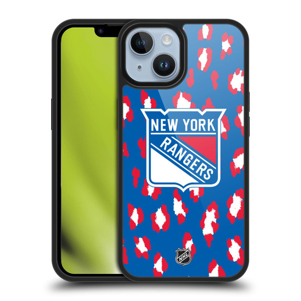 NHL New York Rangers Leopard Pattern Gel Armour Case For Apple iPhone 14