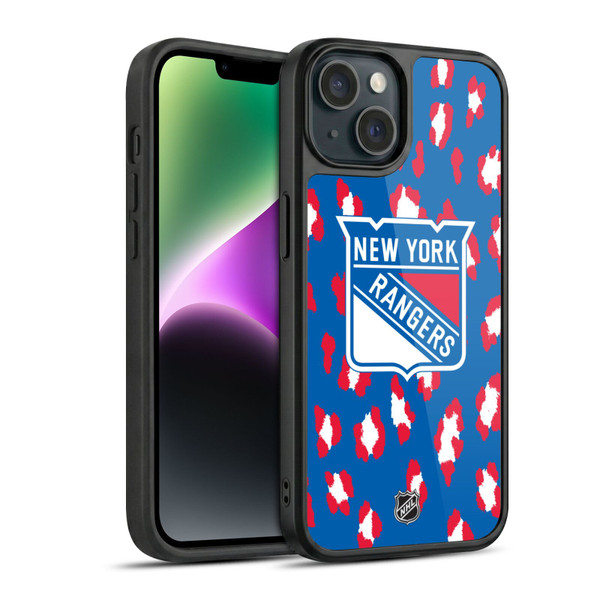 NHL New York Rangers Leopard Pattern Gel Armour Case For Apple iPhone 14