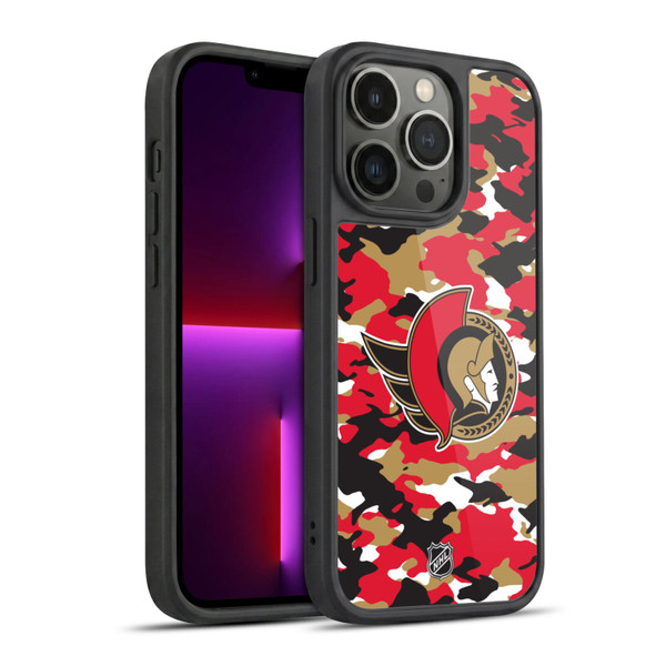 NHL Ottawa Senators Camouflage Gel Armour Case For Apple iPhone 13 Pro