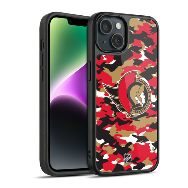 NHL Ottawa Senators Camouflage Gel Armour Case For Apple iPhone 14