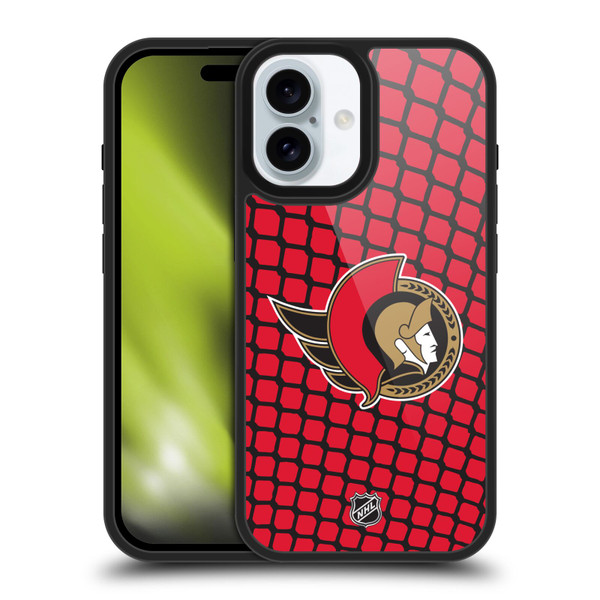 NHL Ottawa Senators Net Pattern Gel Armour Case For Apple iPhone 16