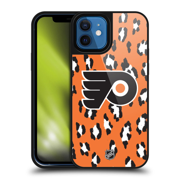 NHL Philadelphia Flyers Leopard Pattern Gel Armour Case For Apple iPhone 12 / iPhone 12 Pro
