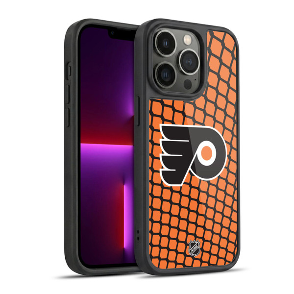 NHL Philadelphia Flyers Net Pattern Gel Armour Case For Apple iPhone 13 Pro