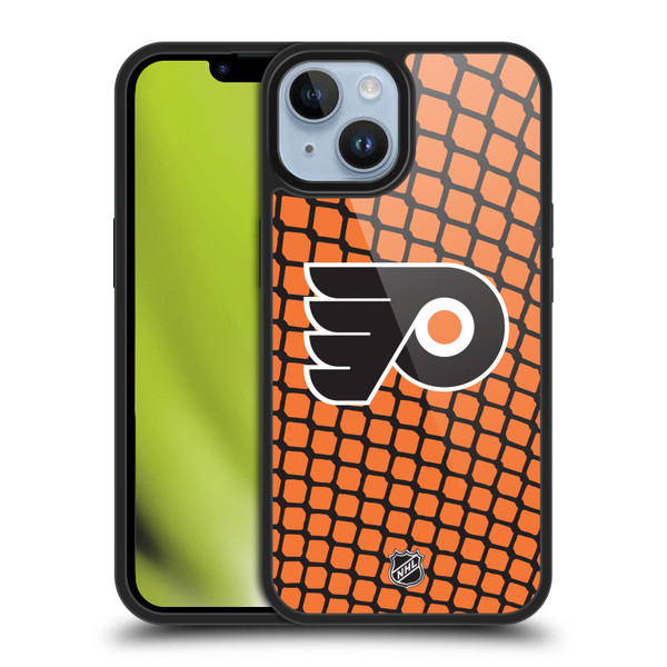 NHL Philadelphia Flyers Net Pattern Gel Armour Case For Apple iPhone 14