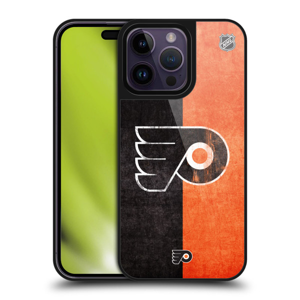 NHL Philadelphia Flyers Half Distressed Gel Armour Case For Apple iPhone 14 Pro Max