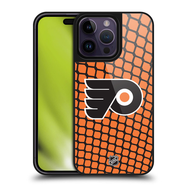 NHL Philadelphia Flyers Net Pattern Gel Armour Case For Apple iPhone 14 Pro Max