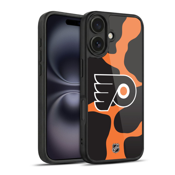 NHL Philadelphia Flyers Cow Pattern Gel Armour Case For Apple iPhone 16