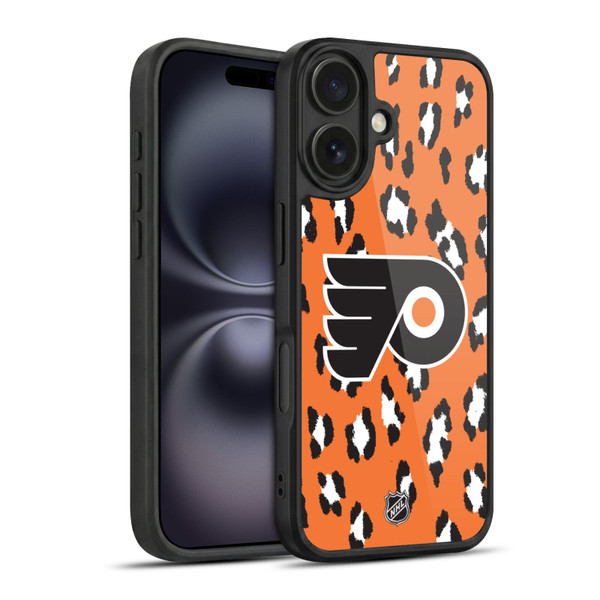 NHL Philadelphia Flyers Leopard Pattern Gel Armour Case For Apple iPhone 16