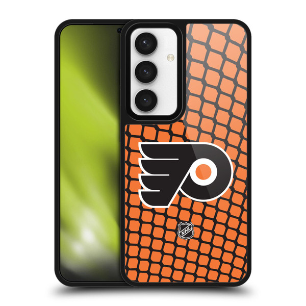 NHL Philadelphia Flyers Net Pattern Gel Armour Case For Samsung Galaxy S24 5G