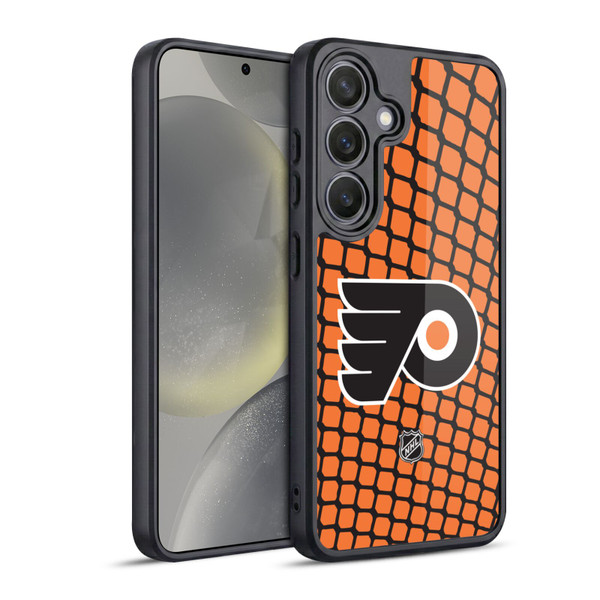 NHL Philadelphia Flyers Net Pattern Gel Armour Case For Samsung Galaxy S24 5G