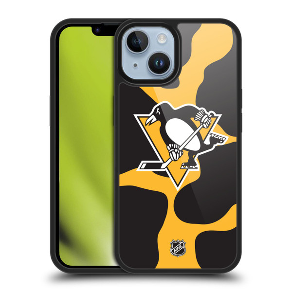 NHL Pittsburgh Penguins Cow Pattern Gel Armour Case For Apple iPhone 14