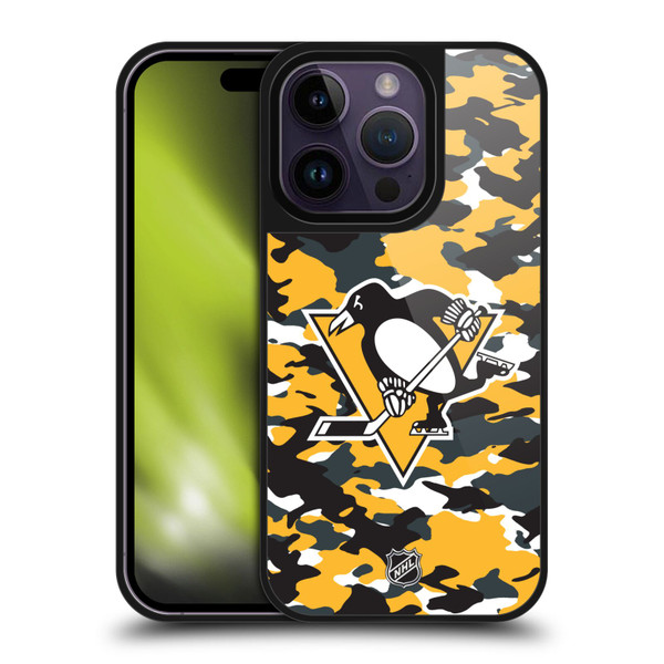 NHL Pittsburgh Penguins Camouflage Gel Armour Case For Apple iPhone 14 Pro NHL Pittsburgh Penguins Camouflage Gel Armour Case For Apple iPhone 14 Pro