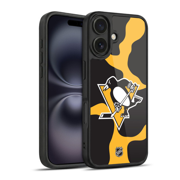 NHL Pittsburgh Penguins Cow Pattern Gel Armour Case For Apple iPhone 16