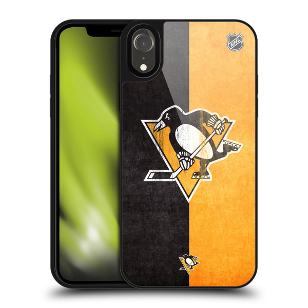 NHL Pittsburgh Penguins Half Distressed Gel Armour Case For Apple iPhone XR