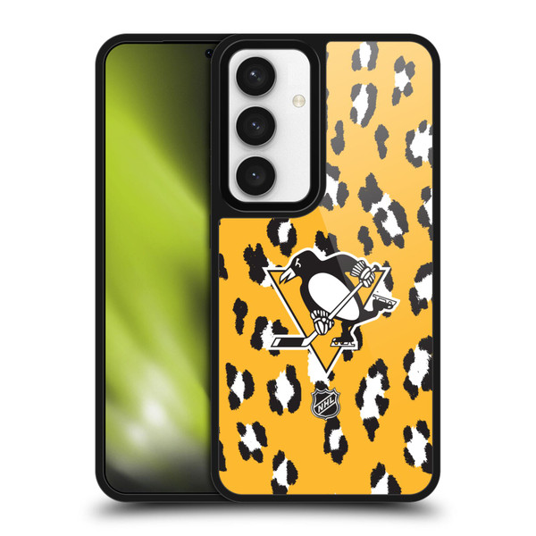 NHL Pittsburgh Penguins Leopard Pattern Gel Armour Case For Samsung Galaxy S24 5G