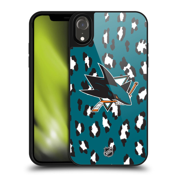 NHL San Jose Sharks Leopard Pattern Gel Armour Case For Apple iPhone XR