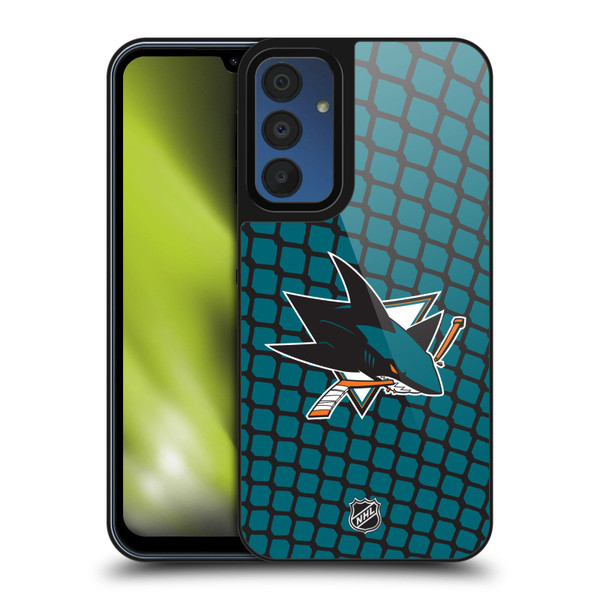 NHL San Jose Sharks Net Pattern Gel Armour Case For Samsung Galaxy A15