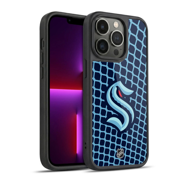 NHL Seattle Kraken Net Pattern Gel Armour Case For Apple iPhone 13 Pro