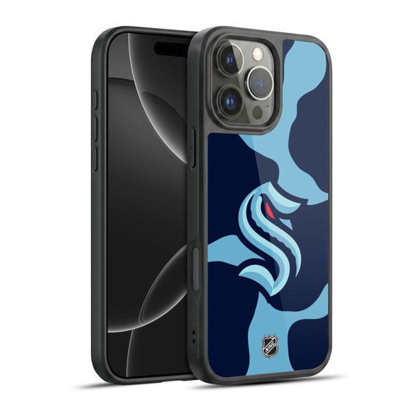 NHL Seattle Kraken Cow Pattern Gel Armour Case For Apple iPhone 16 Pro Max