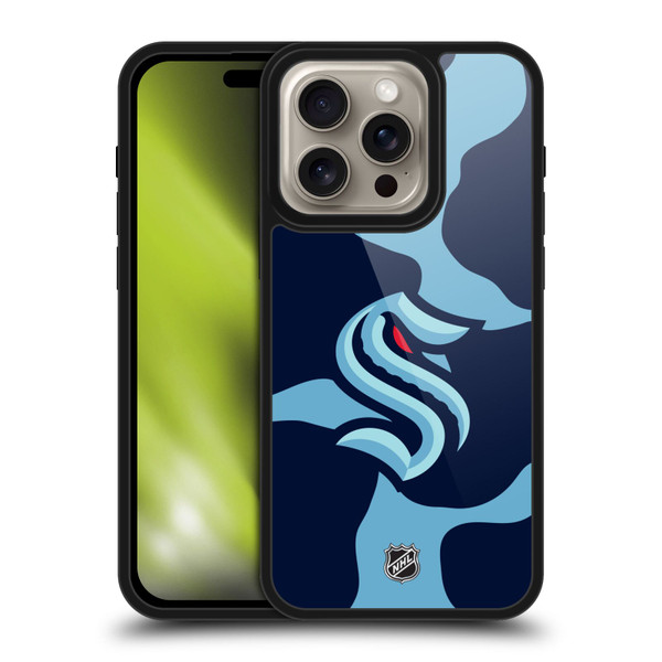 NHL Seattle Kraken Cow Pattern Gel Armour Case For Apple iPhone 16 Pro