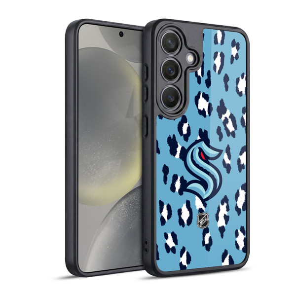 NHL Seattle Kraken Leopard Pattern Gel Armour Case For Samsung Galaxy S24 5G
