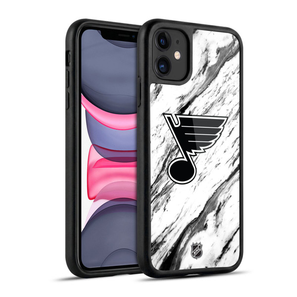 NHL St Louis Blues Marble Gel Armour Case For Apple iPhone 11