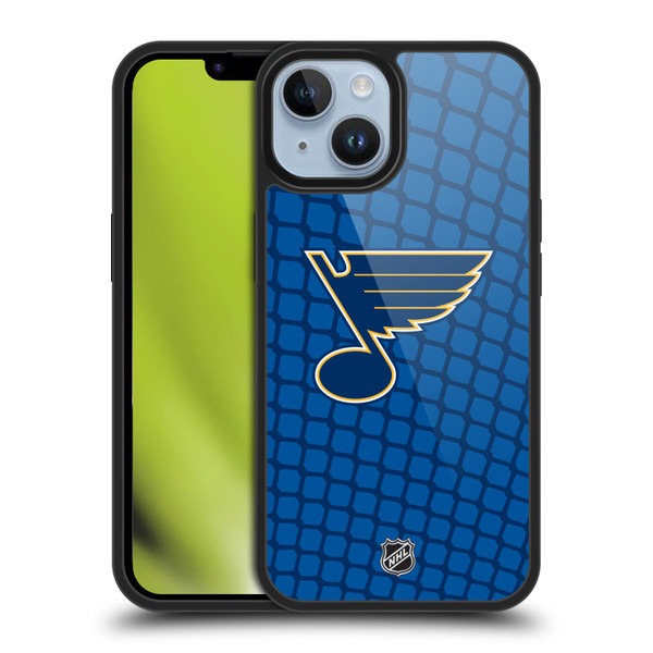 NHL St Louis Blues Net Pattern Gel Armour Case For Apple iPhone 14