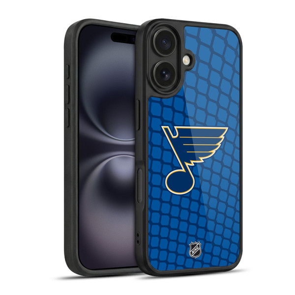 NHL St Louis Blues Net Pattern Gel Armour Case For Apple iPhone 16
