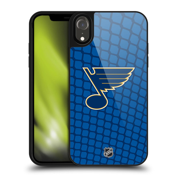NHL St Louis Blues Net Pattern Gel Armour Case For Apple iPhone XR