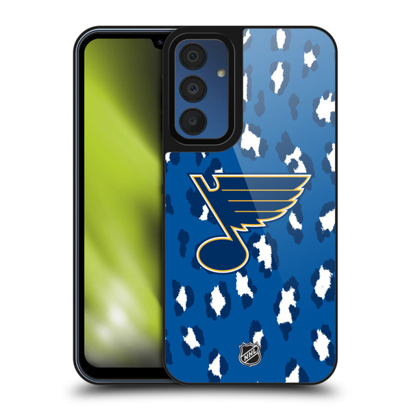 NHL St Louis Blues Leopard Pattern Gel Armour Case For Samsung Galaxy A15