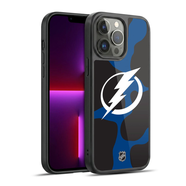 NHL Tampa Bay Lightning Cow Pattern Gel Armour Case For Apple iPhone 13 Pro Max