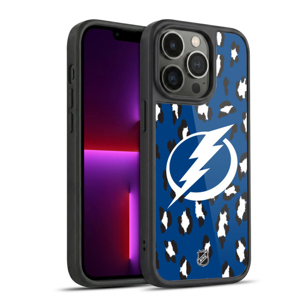 NHL Tampa Bay Lightning Leopard Pattern Gel Armour Case For Apple iPhone 13 Pro